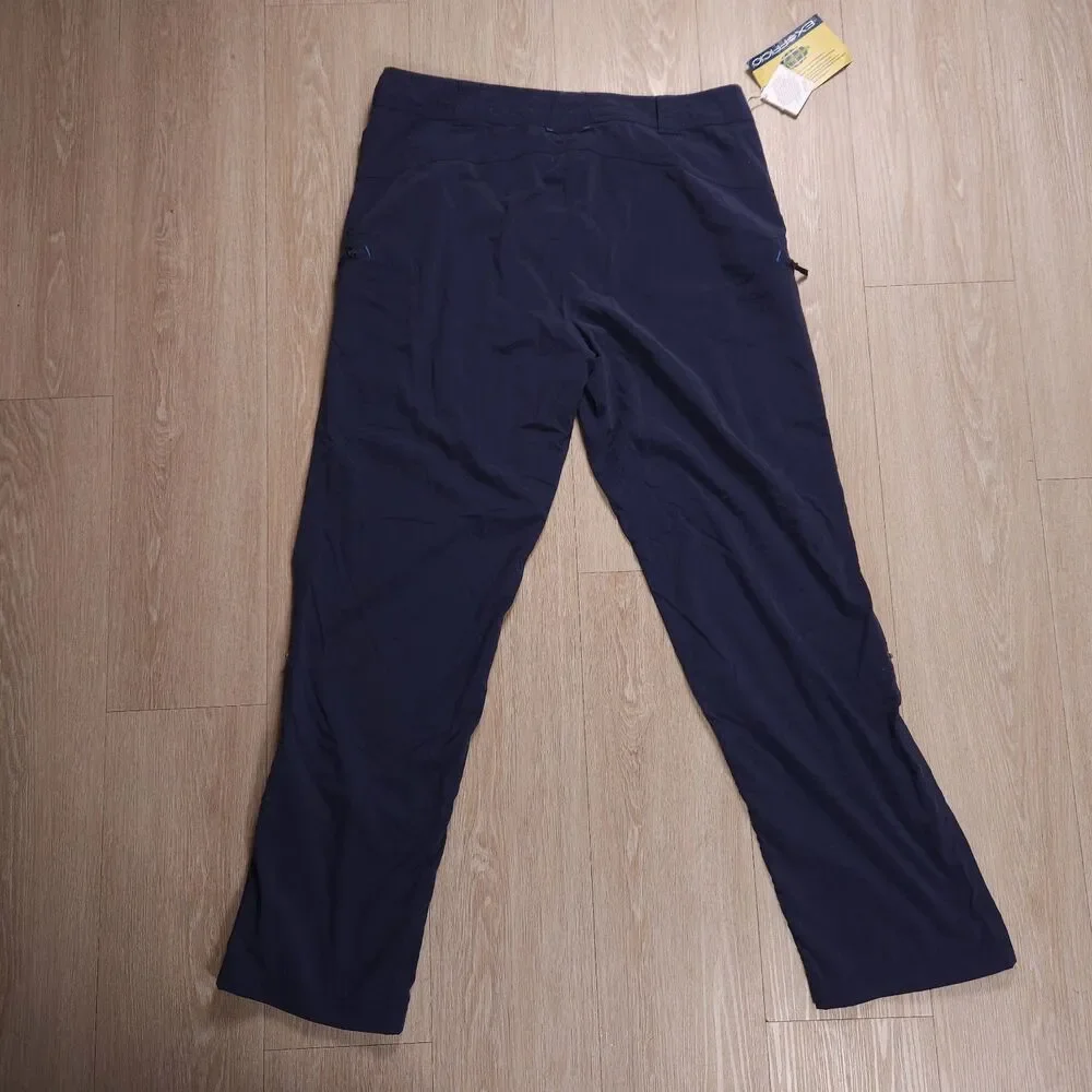 ExOfficio Hiking Pants Womens 14 Blue Fishing Travel Stretch Dupont Teflon